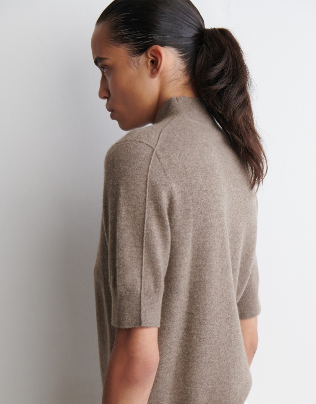 COS - Cashmere Mock-Neck T-Shirt