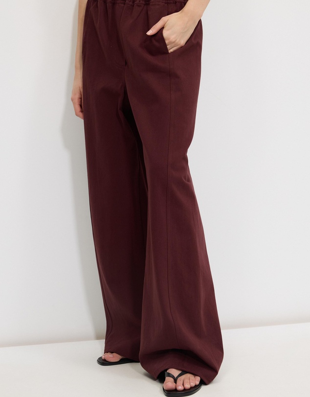 Calli - Matt Cotton Twill Pants