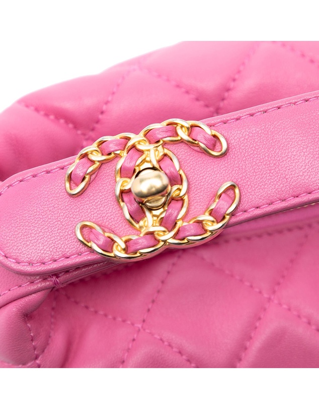 Pre-Loved by Azura Reborn - Pre-Loved Small Quilted Lambskin Perfect Meeting Hobo Bag