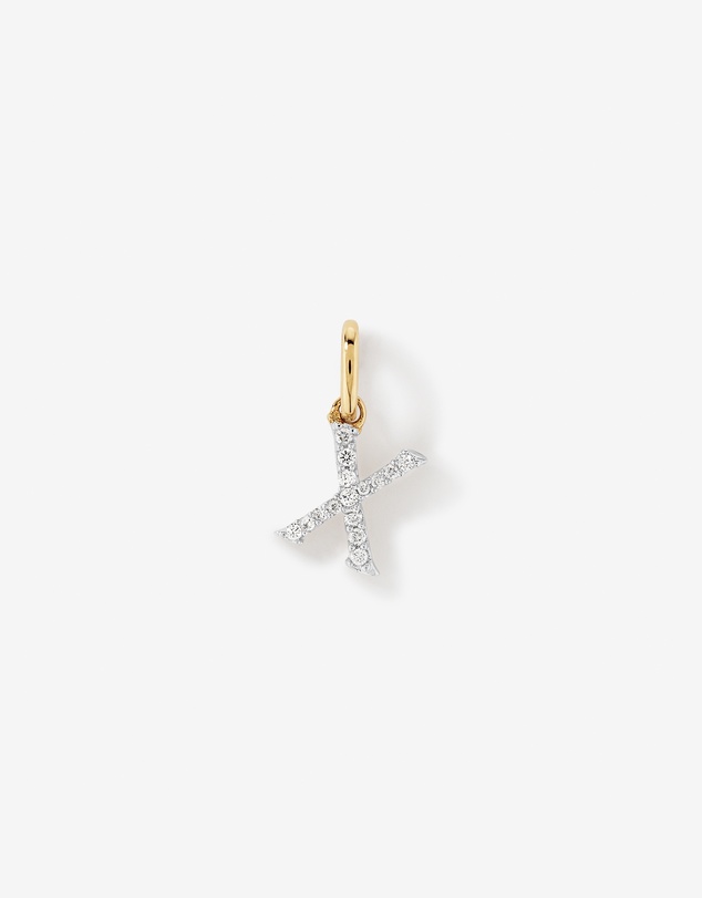 Michael Hill - Diamond Letter X Initial Pendant in 10kt Yellow Gold