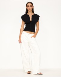Dazie - Nyla Cinched Waist Knit Vest