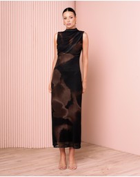 Azzurielle - Isolte Wrap Front Maxi Dress