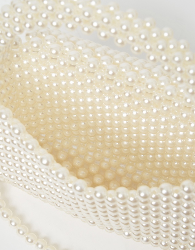 Izoa - Tiffany Pearl Handbag White