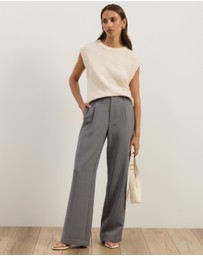 Atmos&Here - Sammie Straight Leg Tailored Pants