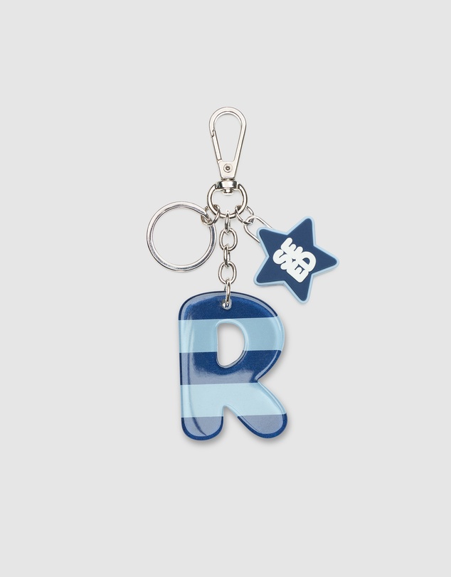 Seed Heritage - BLUE STRIPE INITIAL KEYRING