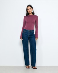 AERE - Marina Cupro Flared Sleeve Top