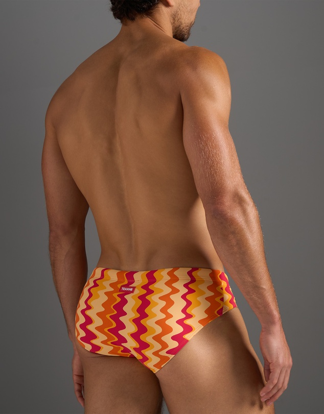 TEAMM8 - TEAMM8 Resort Wide Cut Swim Brief - Red Mirage