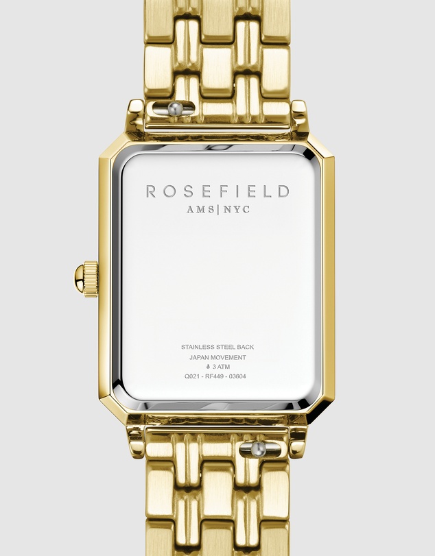 Rosefield - Octagon XS Chocolate Brown Dial Gold-Tone Bracelet Watch