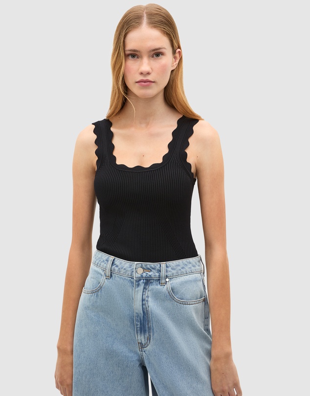 Seed Heritage - Scallop Knit Top