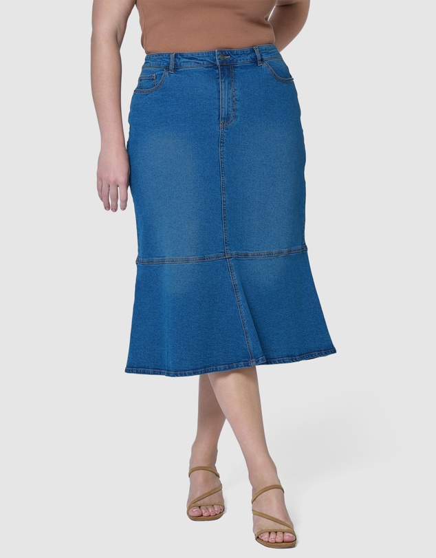 Indigo Tonic - Penny Denim Midi Skirt