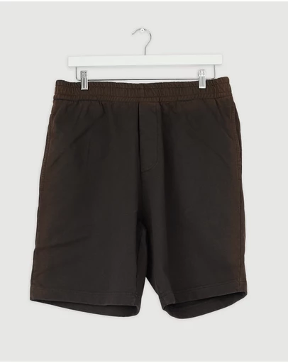 Revibe - Repaired Bassike Universal Pull On Denim Shorts - AU L