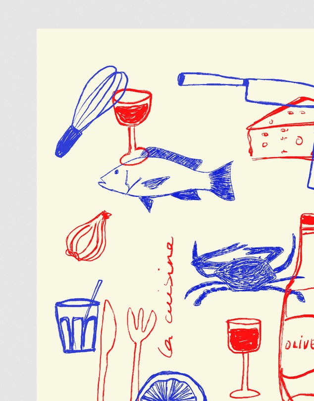 Inka Arthouse - Food & Wine by Byalmaklub Italy Art Print