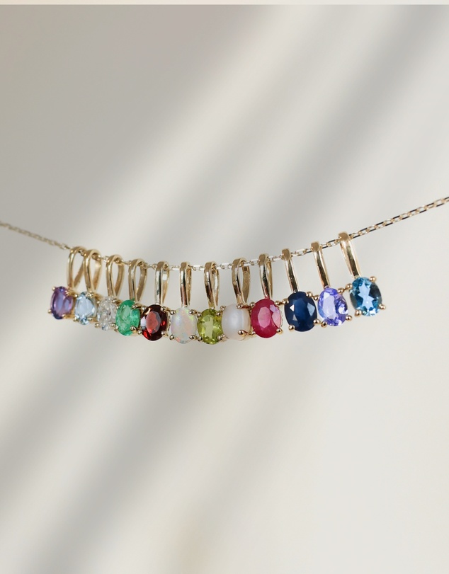 Luna Rae - Solid Gold - Sapphire Necklace