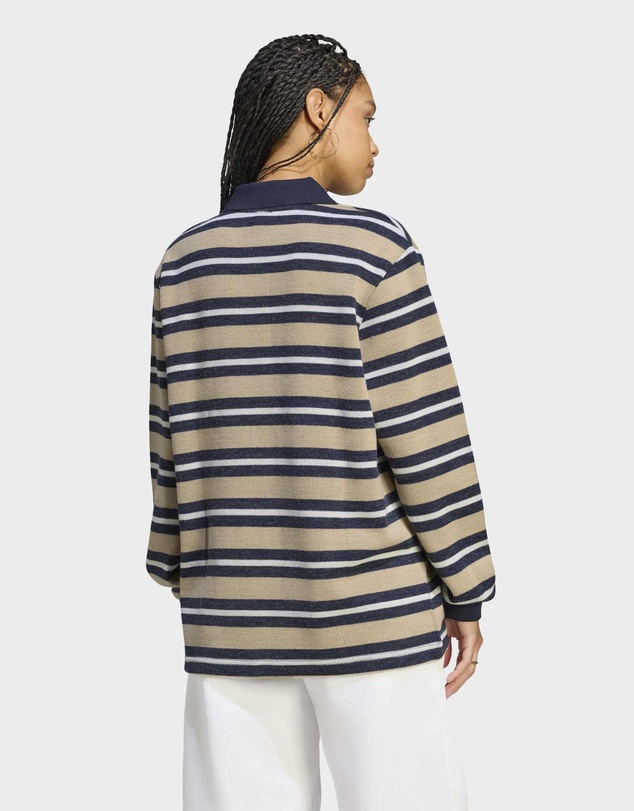 adidas Originals - STRIPE KNITTED POLO TOP Womens