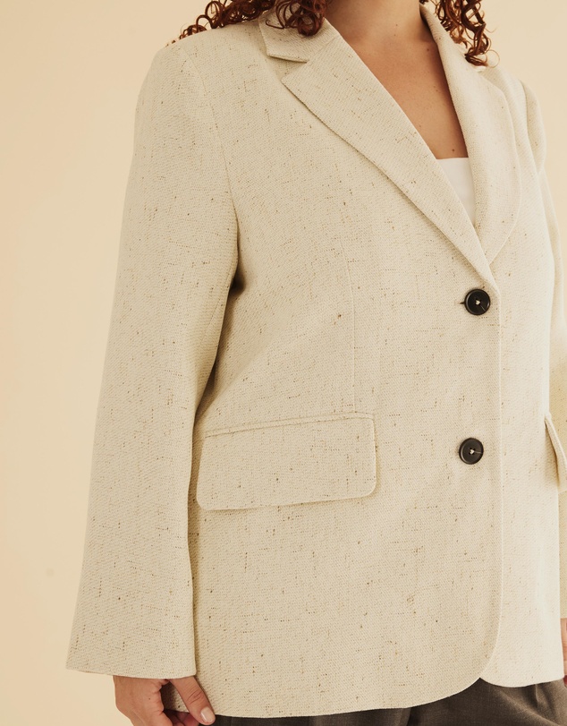 Atmos&Here Curvy - Koa Oversize Textured Blazer