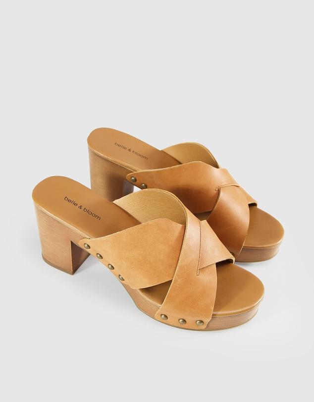 Belle & Bloom - Midtown Clog Mule - Tan