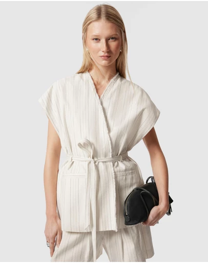 & Other Stories - Raw-Edge Wrap Waistcoat