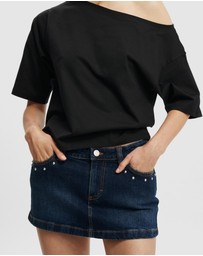 Cotton On - Micro Low Denim Skirt