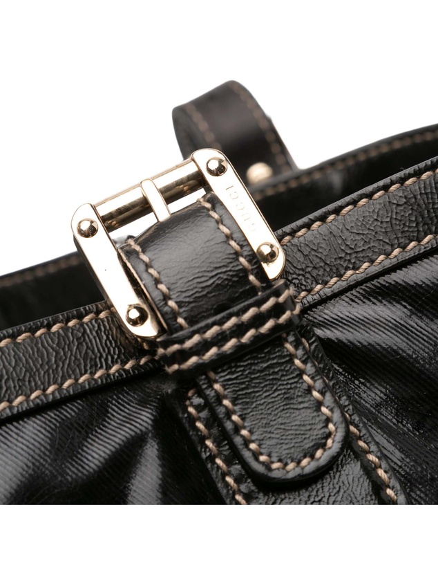 Pre-Loved by Azura Reborn - Pre-Loved Patent Dialux Britt Web Tote