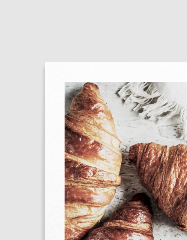 Olive et Oriel - Croissants in Paris Art Print