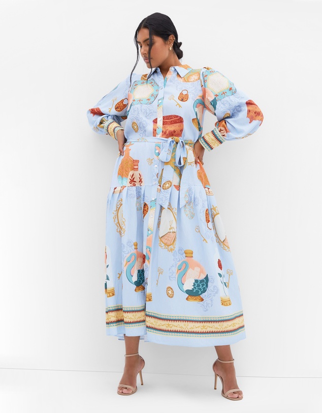 City Chic - Stella Beauty Print Maxi Dress