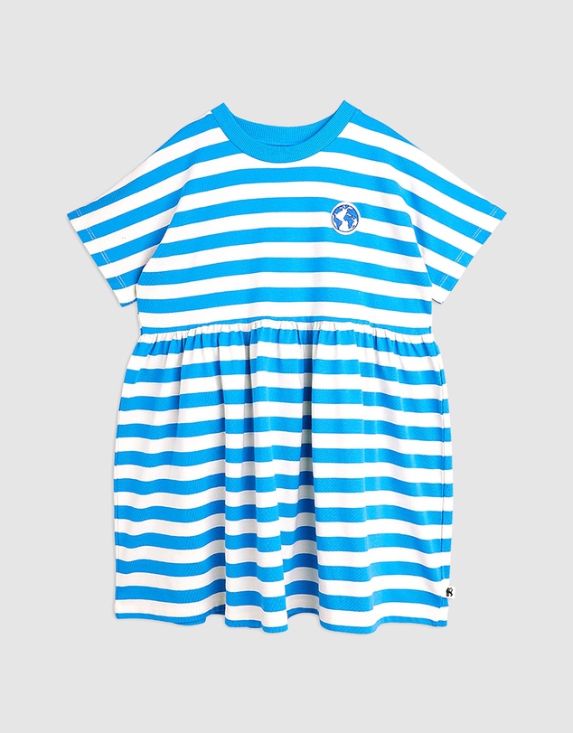 Mini Rodini - Earth Stripe SS Dress - Babies-Kids