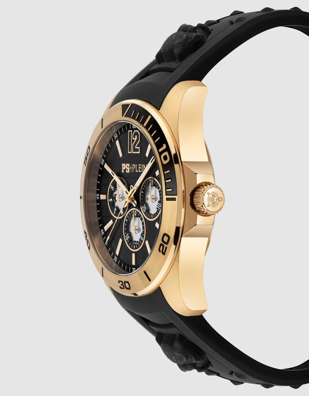 Plein Sport - Plein Sport Nitro Xtreme 43mm Black Dial Black Silicone Strap Watch