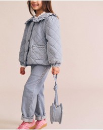Huxbaby - Vintage Bow Paperbag Denim Pants - Babies-Teens