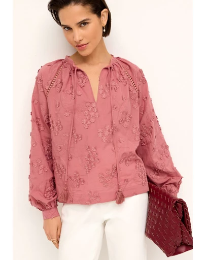 NEXT - Tie Neck Floral Blouse
