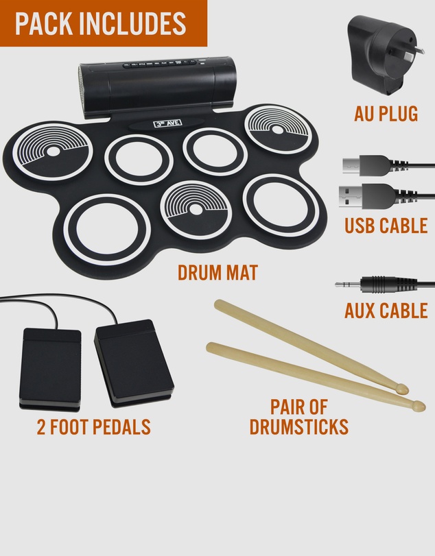 iWorld - 3rd Avenue Roll Up Drum Kit