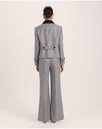 SABA - Prudence Wool Check Peacoat