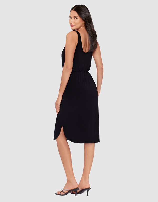 Miraclesuit Shapewear - Tali Sleeveless Knot Waist Shaping Dress With Pockets