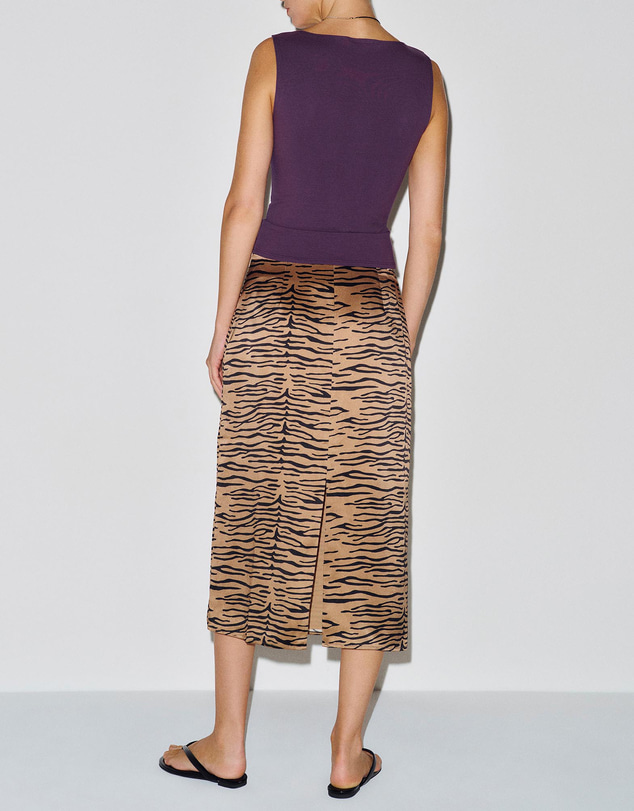 Reformation - Helen Low Waist Silk Midi Skirt