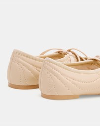 JW PEI - Erika Topstitching Lace-up Ballet Flats
