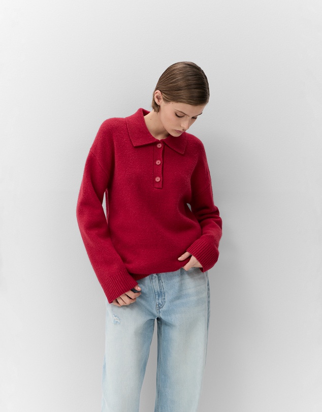 UNISON - Collared Wool Knit