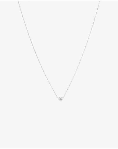 Michael Hill - Mini Heart Necklace with .004TW of Diamonds in Silver