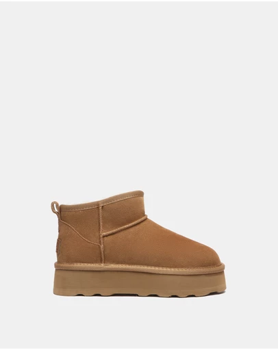 EVERAU - Australian Shepherd Ugg Thick Bottom Ronnie Cow Suede Upper UGG Boots