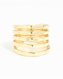 Lovisa - Gold Molten Layered Ring