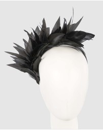 Max Alexander - Modern Black Racing Fascinator