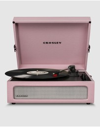 Crosley - Crosley Voyager Bluetooth Portable Turntable + Crosley Turntable Stand Bundle - Amethyst