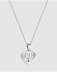 Elli Jewelry - Necklace Mother Child Pendant with Swarovski&reg; Crystals in 925 Sterling Silver