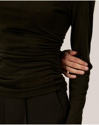 Tussah - Lana Jersey Gathered Long Sleeve Top
