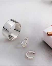 Elli Jewelry - Ring Basic Stacking Smooth Surface 925 Sterling Silver