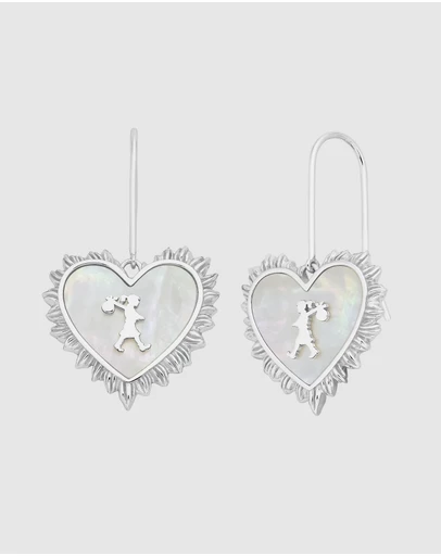 Karen Walker - Runaway Flaming Mother Of Pearl Earrings