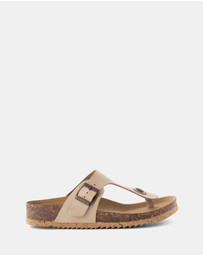 BioNatura - Devina Leather Thong Sandals