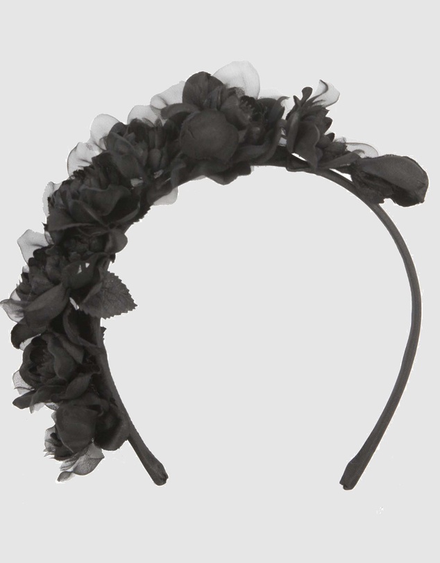 Max Alexander - Black Flowers Fascinator