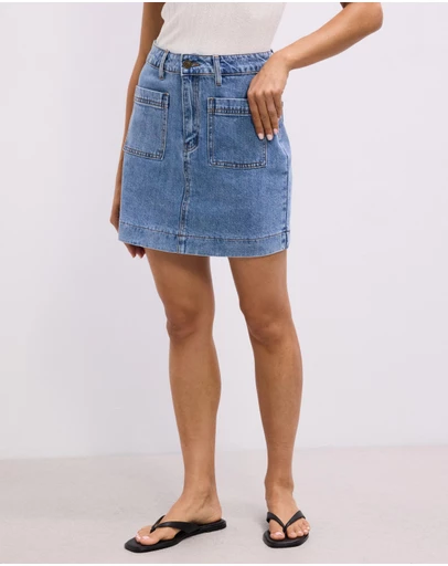 The Fated - Layla Denim Mini Skirt