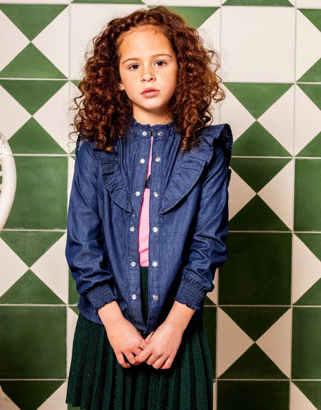 B.Nosy - Long Sleeve Denim Blouse - Kids-Teens