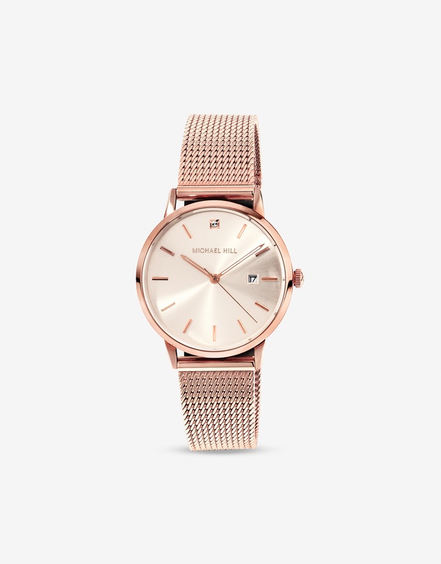 Michael Hill - Women's Mesh Watch in Rose Tone Stainless Steel
