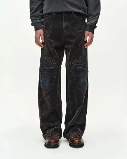 Andersson Bell - Rodeo Biker Wide-Leg Jeans